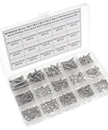 No Nonsense 304 Stainless Steel Screw Assortment 480 Pieces Metric Fasteners M2 2 To M4 2 in clear organizer box.