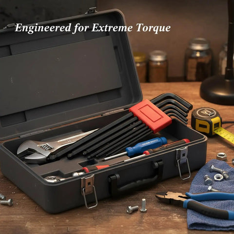 Get Rock Solid 7 Piece S2 Carbon Steel Hex Key Set Perfect For Furniture Assembly Bike Repair Heavy Duty Allen Wrench Kit Built To Last No rounding Or stripping Just Tough American Gear Ready To Tackle Any Job, black case
