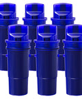 Replacement Water Filter For Pitchers And Dispensers, Adsorbs Ninety Nine Percent Chlorine, Pack Of Six, blue filter cartridges