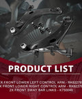 Heavy Duty Front Control Arms Kit 6 Piece Fits Subaru Forester 2009 To 2013 Includes Lower Control Arms And Stabilizer Links For Smooth Ride And Superior Steering Control At Every Turn. Two black steel front lower control arms and sway bar links