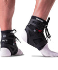 Ifast Ankle Brace Ankle Stabilizer For Men And Women With Left Or Right Foot Support All Day Comfort Game Ready For Basketball Volleyball Soccer And More Medium Black Pair worn on feet
