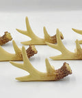Antler Inspired Resin Cabinet Knobs Set Of 6 With Deer Horn Design displayed against a plain background