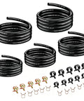3.3 Ft Fuel Line Kit with 5 Sizes and 50 Clamps Inner Diameters 1/8, 3/16, 0.22, 1/4, 5/16 In