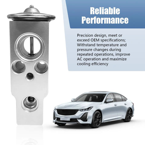 Universal Car Air Conditioning Expansion Valve 1 Pc Lightweight Aluminum Corrosion Resistant AC Valve Replacement For Auto Engines, Fits Most Cars Silver Easy Install with sedan image