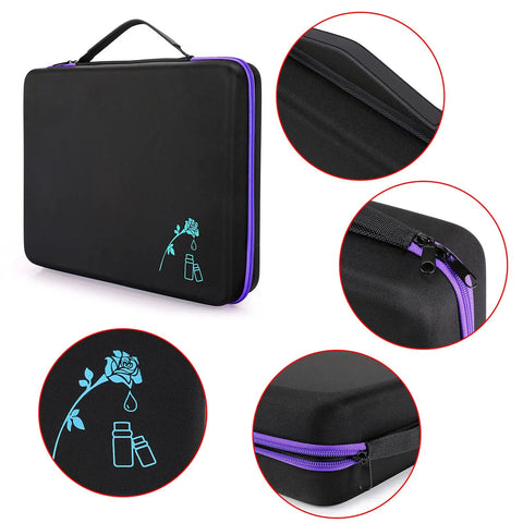 120 Bottle EVA Essential Oil Storage Case With Foam Insert Hard Shell Travel Organizer Bag for 5ml 10ml 15ml Bottles