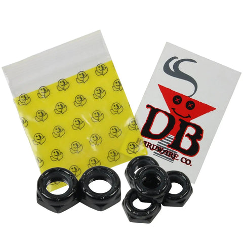 Axle Nuts And Kingpin Nuts For Skateboard And Longboard Trucks Replacement Hardware Pack Of 6 with packaging