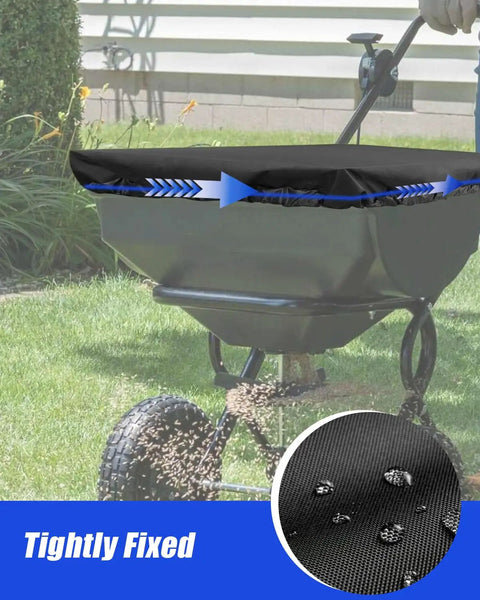 Waterproof Hopper Cover For P20-5010 Broadcast Fertilizer Spreader Fits 85Lb-100Lb, black 600D Oxford fabric, outdoor use.
