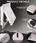 Heavy Duty 14 X 24 Inch Drywall Access Panel Magnetic Push To Open showing galvanized cover plate, magnetic latch, and hinge details.