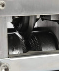 Badass Replacement Blade For Copper Wire Stripping Machine Featuring Built In Bearing Hella Tough High Carbon Steel close-up view of bearing mechanism.