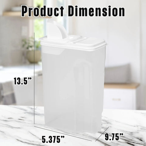 Hassle Free Eight Quart Clear Food Storage Bin With Slick Pour Spout And Grippy Handle For Everyday Pantry Essentials Keep Cupboards Neat And Your Kitchen Looking Sharp