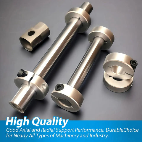 Split Shaft Collar Set Of 4 Aluminum One Piece Locking Collars 15Mm Bore 35Mm OD 12Mm Thick With M5 Set Screws displayed on shafts