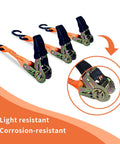 8 Pack 1 Inch Ratchet Straps 15 Feet Long Heavy Duty Tie Down Straps Beefy 880 Lb Working Load And 1760 Lb Break Strength