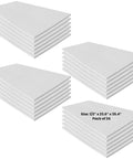 Tough As Nails 24 Pack Ceramic Fiber Board Insulation Sheets Half Inch Thick By Twenty Three Point Six By Thirty Five Point Four Inches stacked in various angles.