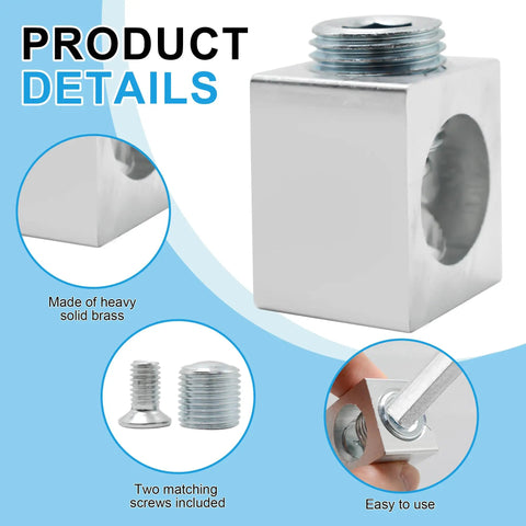 Heavy Duty 250 MCM Aluminum Ground Lug Kit For Electrical Connections With Neutral Lugs, showing components and two screw installation.