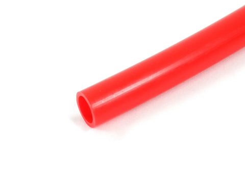 Close-up of red Oxygen Barrier Pex B Pipe 1/2 Inch By 100 Feet Coil tubing for radiant floor heating and hydronic systems.