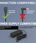 Diagram showing connection compatibility for 14.5 Volt Ac Dc Power Cord Kit For Portable Car Refrigerator Freezer Cooler.