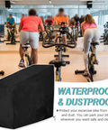 All Weather Indoor Outdoor Exercise Bike Cover For Cannondale Smart Trainer Ecosystem Setup 2022 To 2025 shown protecting bikes