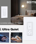 Five Pack Ultra Slim Digital Dimmer Switch Kit With Screwless Wall Plate For Single Pole Or 3 Way Use Easy Install Air Gap ETL