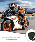 Right Hand Brake Light Switch For Bike Front Hydraulic Master Cylinder Replacement Stop Signal Switch Universal Disc Brake Switch For Bikes And Off Road Rigs next to a racing motorcycle on a track.