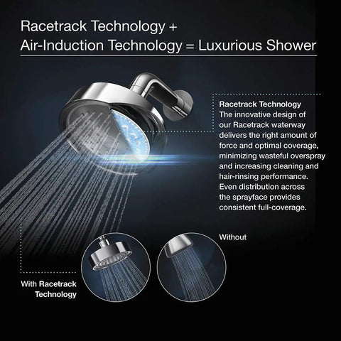 Forte Shower Trim Kit With Single Handle Valve Featuring Pressure Balancing Diaphragm and Racetrack Waterway Technology