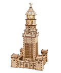 Lighthouse Of Alexandria 3D Wooden Puzzle Kit For Adults With LED Night Light, DIY model in wood