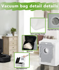 25 Pack Replacement Vacuum Bags For Roomba I7 I7 Plus I8 I8 Plus J6 J6 Plus J7 J8 S9 S9 Plus Clean Base Automatic with detail views