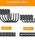 Heavy Duty Pro Grade Steel E Track J Hook With Spring Fitting For E And X Rail 2 And 4 Inch Trailer Hooks for cords and cables