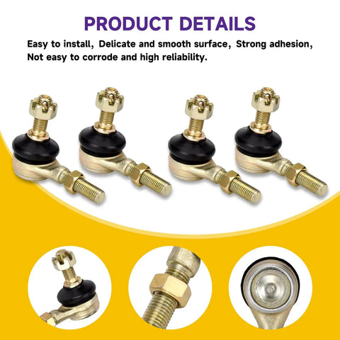 Left Right Hand 10Mm Heavy Duty Tie Rod Ball Joint Kit for Chinese Kids ATVs close-up details and components