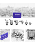 Get Your Machine Running Smooth With This Nifty Heavy Duty Hydraulic Grease Fittings Kit Featuring 30 Durable Stainless Steel Zerk Couplers Perfect For Routine Auto And Industrial Maintenance Tasks Without Breaking The Bank., stainless steel zerk fittings in clear storage case
