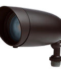 Premium 9 Watt Smart Led Landscape Floodlight 12 Pack with rustic bronze finish, side view of adjustable mount.
