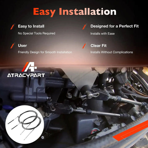 13 Foot Gen I Outboard Engine Control Cables Set Featuring 600A Throttle And Shift Cables For Mercury MerCruiser Force Boats Replace CC17913 2 Pack Tough Marine Grade Replacement Cable Kit installation