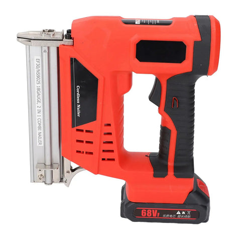 Heavy Duty Cordless Nailer Kit With Electric Staple Gun Running On A Solid 18 Volt Battery For Woodworking And Slick Diy Builds Featuring Dual Mode Switching That Knocks Out Nails Fast No Sweat At All