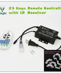 Warm White LED Strip Light 131Ft 40m Waterproof Flexible Rope With Remote Dimmable SMD5050 controller and accessories