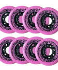 Inline Skate Replacement Wheels Set For 68 72 76 80mm Durometer 92A Outdoor Indoor Asphalt Formula Pink 24mm Wide Bore 8mm