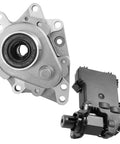 Direct Fit Front 4X4 Differential Axle Actuator Disconnect Housing Replacement For Chevy Trailblazer Envoy Bravada Ascender 9To7X 2002 2009 Includes Shaft Bearing Assembly 12471623 600115, silver metal housing