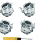 Heavy Duty 1 Inch Clamp Cable Connectors 4 Pack Including Free Screwdriver for secure electrical wire splices.