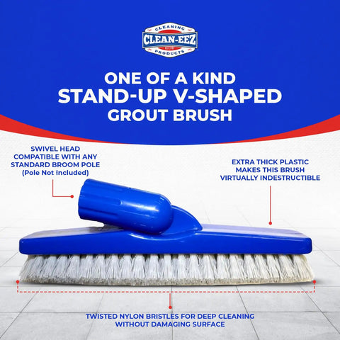 Grout-eez Tile Cleaner With Stand-Up Brush Head Heavy-Duty Stain Remover For Ceramic And Porcelain Floors Safe For Colored Grout