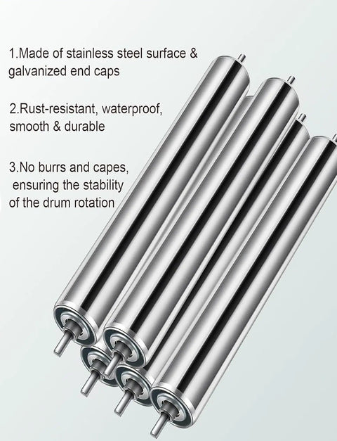Heavy Duty 60cm Unpowered Roller Conveyor Belt With Jointable Discharge Slide For Rigs And Warehouses, Durable Stainless Steel Construction, MustHave Material Handling Solution For Bottled Goods Pallets And Plastic Drums, stainless rollers