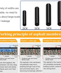 Chart showing different widths of Heavy Duty Self Adhesive Waterproof Roof Repair Tape Pro Grade Butyl Asphalt Sealant for Leaks Patch.