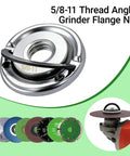 Quick Change Angle Grinder Flange Nuts With Pull Ring Design, Heavy Duty locking nut for 5/8-11 threaded disc grinders.
