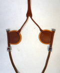 Mini Horse Driving Blinders With Leather Blinker Plates And Wire Stays, Adjustable Bridle Attachment for Minis shown flat