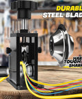 Heavy Duty Automatic Wire Stripping Machine For Waste Cables showing durable steel blades and wires for efficient insulation removal.