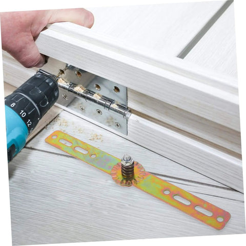 Beefy Heavy Duty Adjustable Angle Hinge For Sofa Bed And Cupboard Doors With Automatic Reset Function being installed with drill