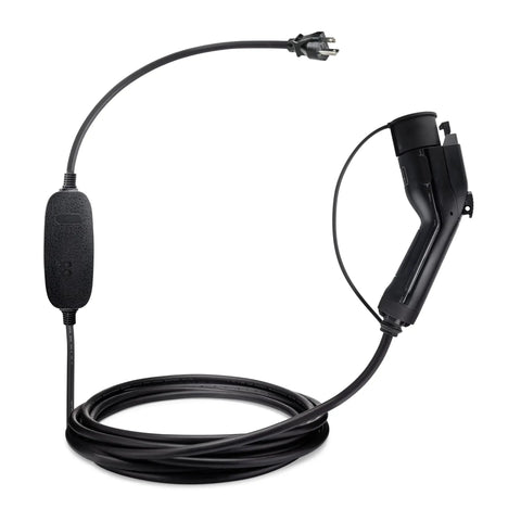Plug Straight Into Your Driveway With This Heavy Duty Level 1 Plus 2 EV Charger Handing Out Quick 16 Amp Juice On 240 Volt Circuits And Rolling Completely No Sweat With Every J1772 Plug For Those Long Hauls, featuring a 25 ft cord and J1772 connector.