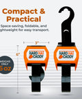 All In One PPE Organizer For Hard Hats With Magnetic Backing, Belt Clip And Hook; compact design with hook, 6 oz weight