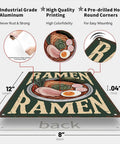 Funny Vintage Ramen Bowl Metal Sign 8x12 Inch Wall Decor features industrial-grade aluminum with pre-drilled holes for mounting.