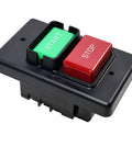Workshop Grade Zero Sweat Replacement On Off Switch 120 V And 230 V Rated with green START and red STOP buttons.