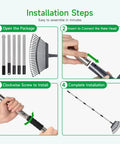 Heavy Duty 72 Inch Expandable Leaf Rake With 25 Reinforced Tines And Stainless Steel Handle 18 Inch Wide Garden Rake assembly guide