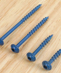 Go-To 2 Inch Pocket Hole Screws Set For DIY Builders, 90 Count Size 8 Coarse Thread Wood Screws with blue anti-rust coating