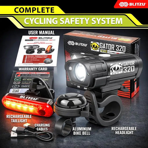 Night Riding Bike Lights Front And Back USB Rechargeable Headlight Taillight Set Water Resistant 9 Modes Super Bright Reflectors For City Commutes And Safe Night Rides Great For Men Women And Kids